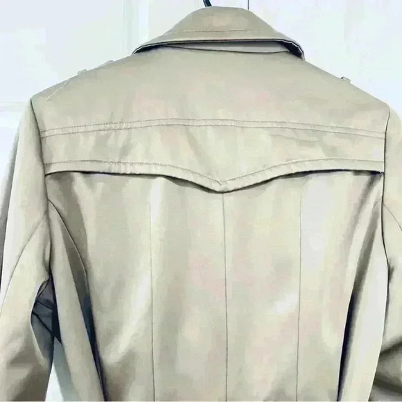 BURTON BY LONDON BEIGE DOUBLE BREAST MID LENGHT TRENCH SIZE 40 - Picture 5 of 16